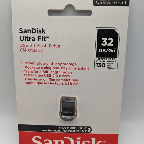 Sandisk Ultra Fit 32GB USB 3.1 Flash Memory Stick Storage Drive - Picture 2 of 5